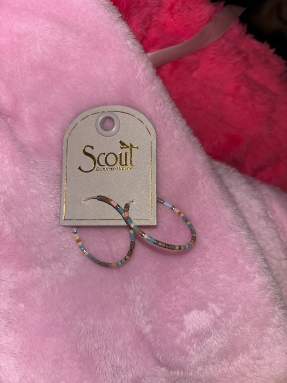 Scout Multicolor Pastel Beaded Hoop Earrings🩵